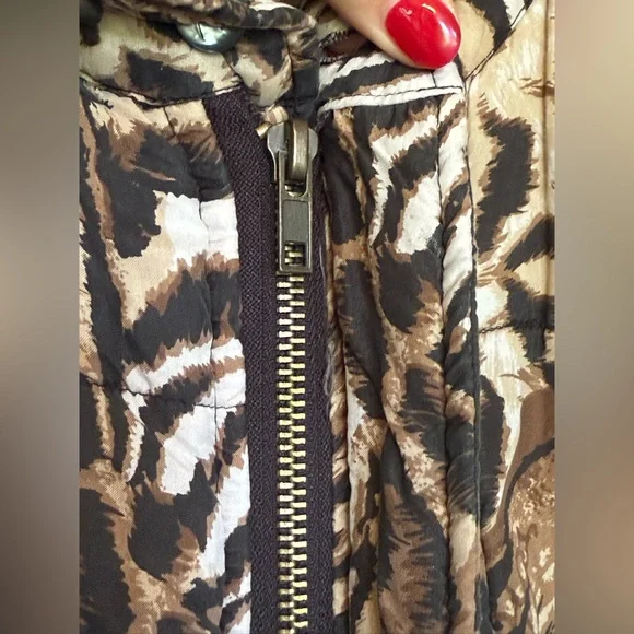 Vintage CLIO Silk Animal Print Oversized Bomber Jacket Size Small - Picture 6 of 11